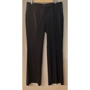 Theory Pants Women's Size 12 Virgin Wool Trouser Wide Leg Gray Business Casual